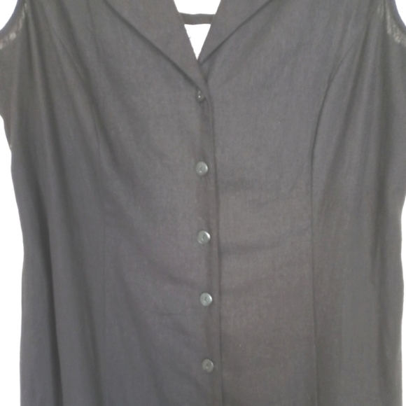 Reese Kelly 55% Linen / Rayon Blend Black Dress Size Medium NWOT - Picture 2 of 6